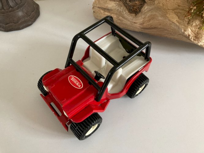 1024⚜️ Ancienne Voiture Jeep Tonka en Métal Longueur 15 Cm Vintage