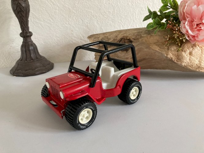 1024⚜️ Ancienne Voiture Jeep Tonka en Métal Longueur 15 Cm Vintage