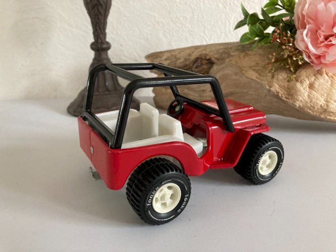 1024⚜️ Ancienne Voiture Jeep Tonka en Métal Longueur 15 Cm Vintage