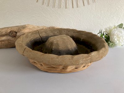 1024⚜️ Décoration Ancienne Panière à Pain Couronne De Boulanger Ø 32 Cm