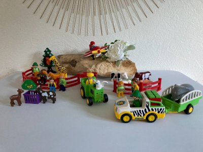 1024⚜️ Playmobil 123 Farm Animals Toy Set Tractor, Plane, Vehicle