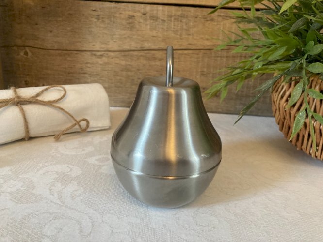 1025⚜️ Ancien Sucrier Morinox en Forme de Poire Hauteur 12 Cm Vintage