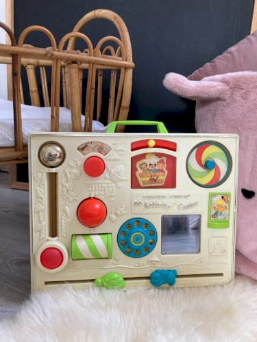 1025⚜️ Ancien Tableau D'activité et D'éveil Fisher Price Vintage Authentique