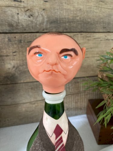 1025⚜️ Ancienne Bouteille de Collection en Verre Raymond Barre Vintage