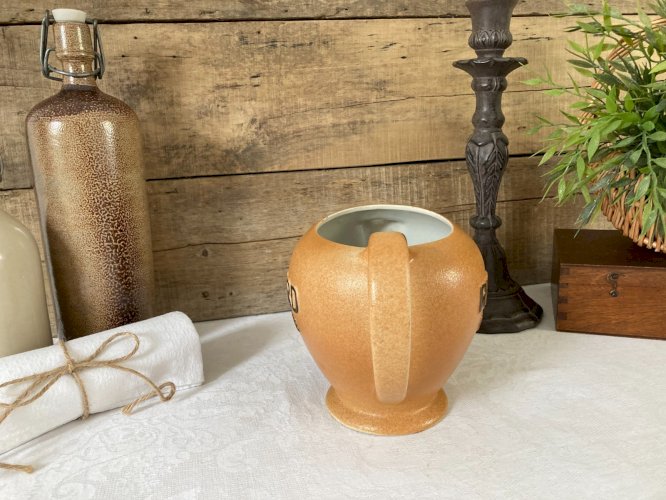 1025⚜️ Ancienne Carafe Pichet Ricard Publicitaire en Céramique Hauteur 15 Cm