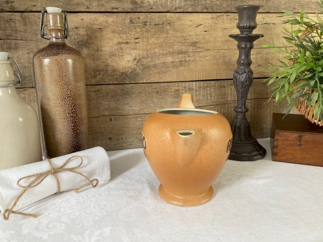 1025⚜️ Ancienne Carafe Pichet Ricard Publicitaire en Céramique Hauteur 15 Cm