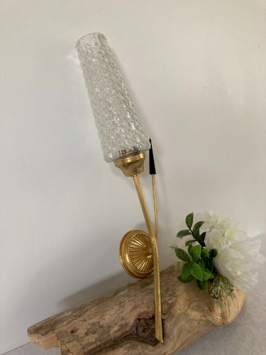 1025⚜️ Décoration Applique Murale Tulipe Année 1960 Vintage