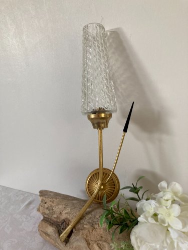 1025⚜️ Décoration Applique Murale Tulipe Année 1960 Vintage