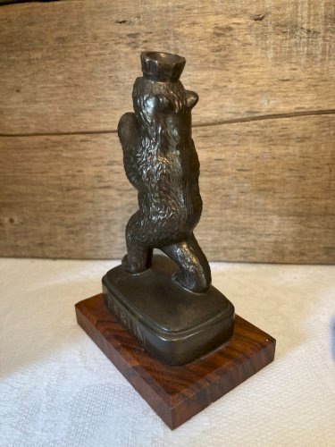 1025⚜️ Décoration Statue Souvenir Berlin Ours en Métal Hauteur 12,5 Cm Vintage