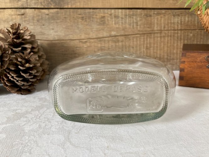 1025⚜️ Grande Bouteille Soleil  en Verre Ricard 1 Litre Hauteur 22,5 Cm