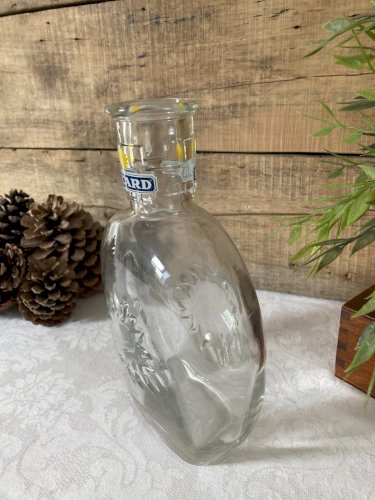 1025⚜️ Grande Bouteille Soleil  en Verre Ricard 1 Litre Hauteur 22,5 Cm