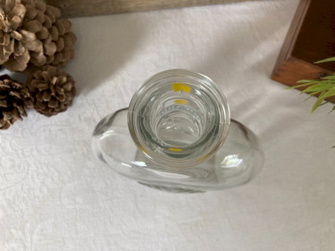 1025⚜️ Grande Bouteille Soleil  en Verre Ricard 1 Litre Hauteur 22,5 Cm