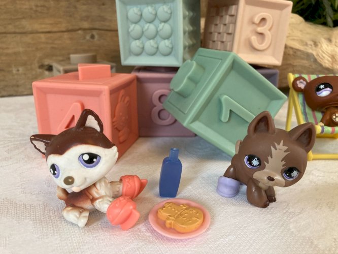 1025⚜️ Lot de 5 Figurines Pet Shop Littlest LPS Hasbro