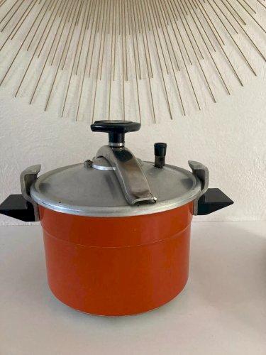 11⚜️ Ancienne Cocotte Minute Seb Orange 8L Vintage Made In France NF