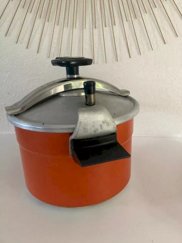 11⚜️ Ancienne Cocotte Minute Seb Orange 8L Vintage Made In France NF