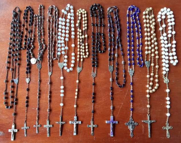 11 Chapelet Catholique Rosaire Objet Dévotion Old Rosary Jésus Christ  Marie