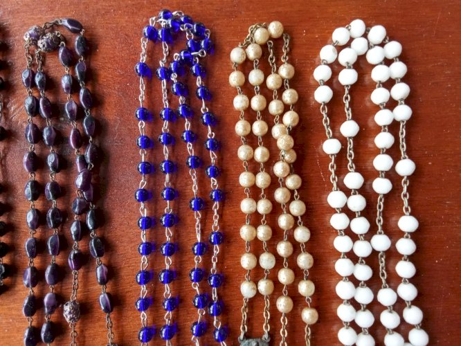 11 Chapelet Catholique Rosaire Objet Dévotion Old Rosary Jésus Christ  Marie