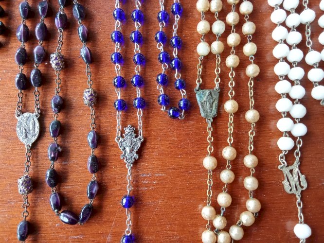 11 Chapelet Catholique Rosaire Objet Dévotion Old Rosary Jésus Christ  Marie