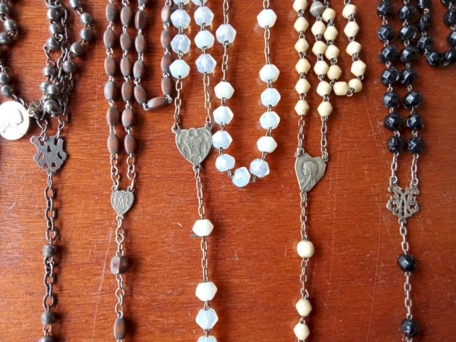 11 Chapelet Catholique Rosaire Objet Dévotion Old Rosary Jésus Christ  Marie