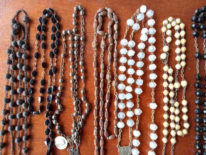 11 Chapelet Catholique Rosaire Objet Dévotion Old Rosary Jésus Christ  Marie