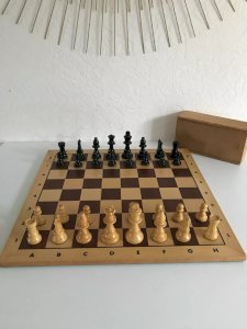 11 ⚜️ Jouet Jeu D'échecs Jeu De Société Échiquier Complet Hauteur du Roi 7,5 Cm