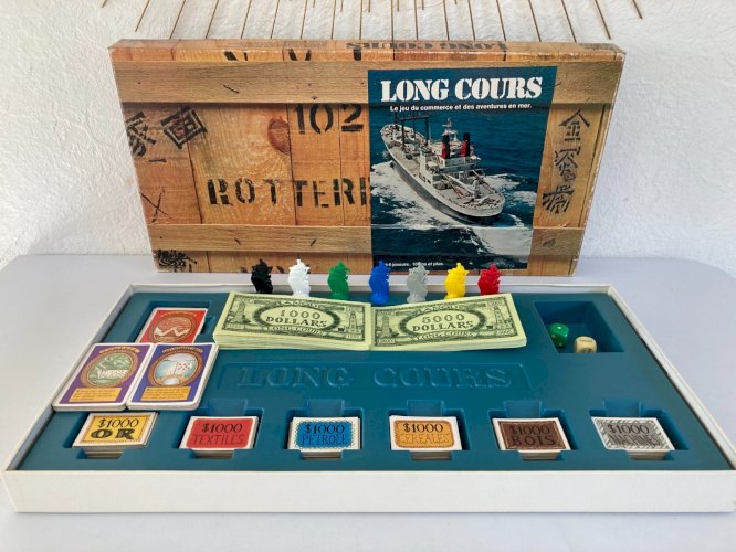 1124⚜️ Ancien Jeu Société Long Cours Le Jeu Du Commerce et des Aventures en Mer