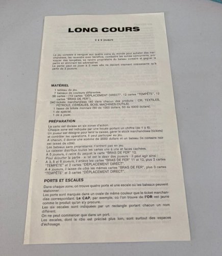 1124⚜️ Ancien Jeu Société Long Cours Le Jeu Du Commerce et des Aventures en Mer