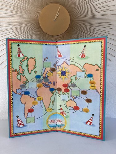 1124⚜️ Ancien Jeu Société Long Cours Le Jeu Du Commerce et des Aventures en Mer