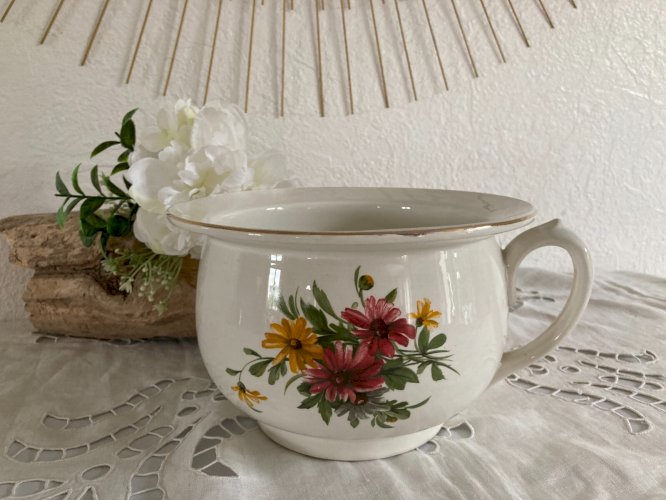 1124⚜️ Ancien Pot de Chambre Digoin Sarreguemines France en Céramique Vintage