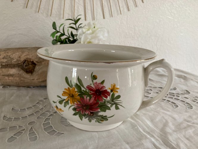 1124⚜️ Ancien Pot de Chambre Digoin Sarreguemines France en Céramique Vintage