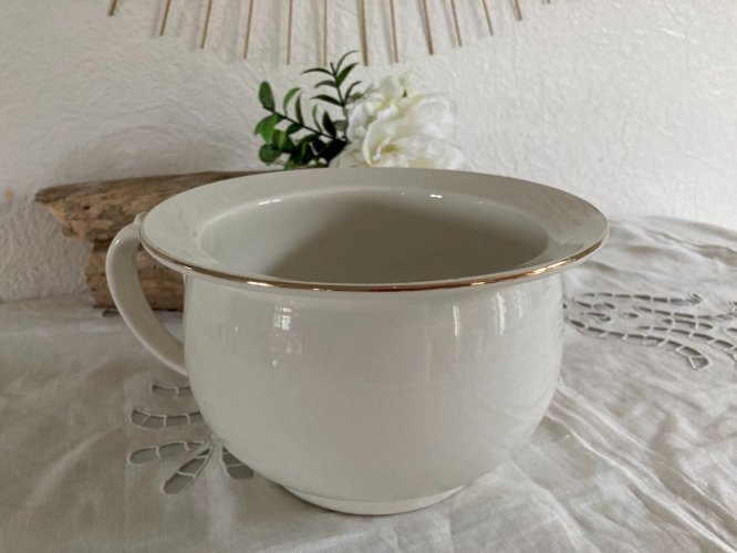 1124⚜️ Ancien Pot de Chambre Digoin Sarreguemines France en Céramique Vintage