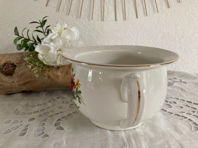 1124⚜️ Ancien Pot de Chambre Digoin Sarreguemines France en Céramique Vintage