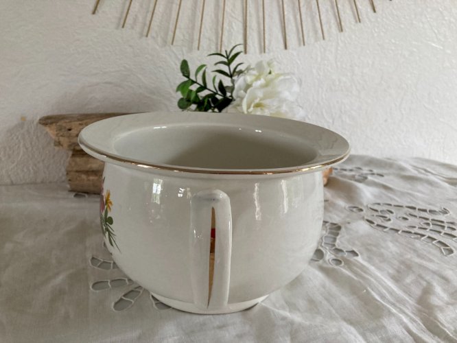 1124⚜️ Ancien Pot de Chambre Digoin Sarreguemines France en Céramique Vintage