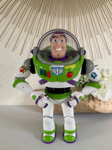 1124⚜️ Figurine Buzz L'éclair Disney Pixar Mattel Parle en Anglais Hauteur 30 Cm