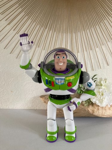 1124⚜️ Figurine Buzz L'éclair Disney Pixar Mattel Parle en Anglais Hauteur 30 Cm