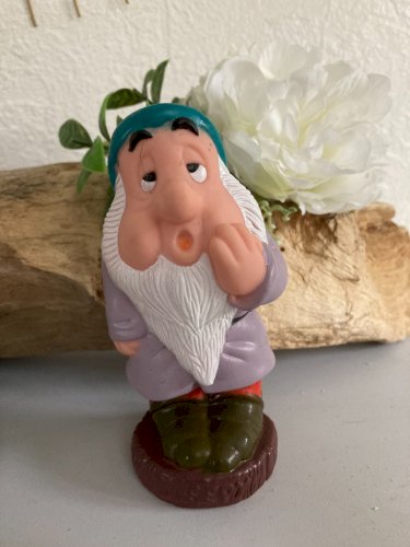 1124⚜️ Lot de 7 Figurines Blanche Neige Et Les Sept Nains Disney H 14 Cm