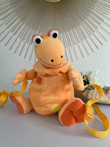 1124⚜️ Peluche Doudou Sac à Dos Casimir Tomy Hauteur 35 Cm Vintage