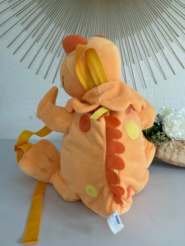 1124⚜️ Peluche Doudou Sac à Dos Casimir Tomy Hauteur 35 Cm Vintage