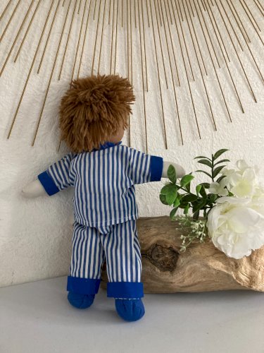 1124⚜️ Peluche Poupée de Chiffon Doudou Nicolas Bonne Nuit Les Petits H 35 Cm