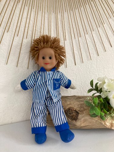 1124⚜️ Peluche Poupée de Chiffon Doudou Nicolas Bonne Nuit Les Petits H 35 Cm