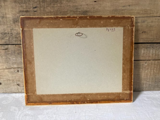 1125⚜️ Ancien Cadre Doré Le Foyer Des Acteurs à L'Opéra Eugène Lami 24X 30 Cm