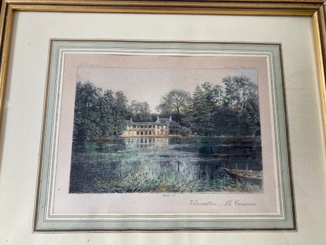 1125⚜️ Ancien Cadre Doré Versailles Le Trianon Dimension 26X 32 Cm