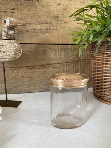 1125⚜️ Décoration Ancien Petit Flacon de Toilette Verre Vintage Hauteur 9,5 Cm