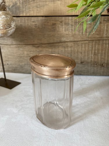 1125⚜️ Décoration Ancien Petit Flacon de Toilette Verre Vintage Hauteur 9,5 Cm