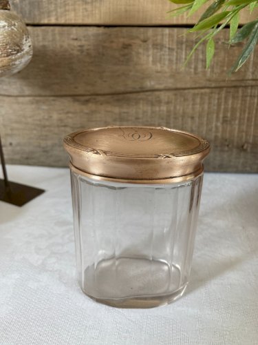 1125⚜️ Décoration Ancien Petit Flacon de Toilette Verre Vintage Hauteur 9,5 Cm