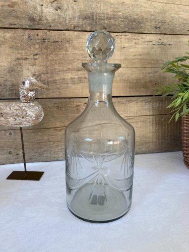 1125⚜️ Décoration Carafe à Whisky en Verre SIA Hauteur 28 Cm
