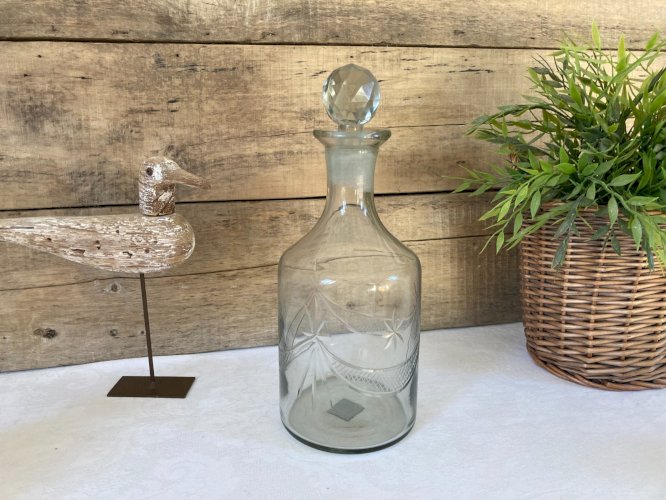 1125⚜️ Décoration Carafe à Whisky en Verre SIA Hauteur 28 Cm