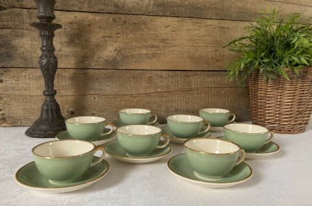 1125⚜️ Set of 8 Cups and Saucers Villeroy & Boch Mettlach Service