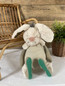 1125⚜️ Peluche Doudou Lapin Tout Doux Moulin Roty Hauteur 30 Cm Assis