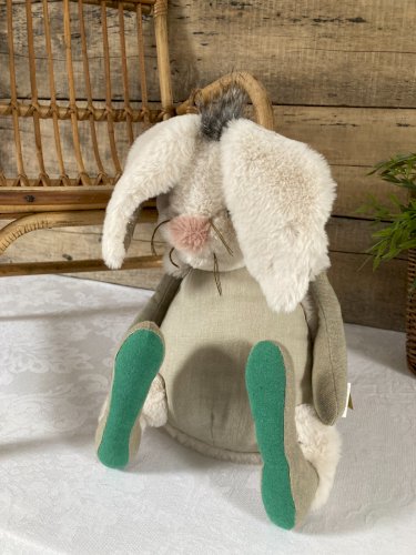 1125⚜️ Peluche Doudou Lapin Tout Doux Moulin Roty Hauteur 30 Cm Assis